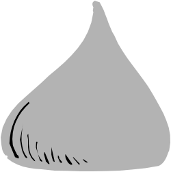 Gray Mushroom on Black Background - Unique Clipart Design