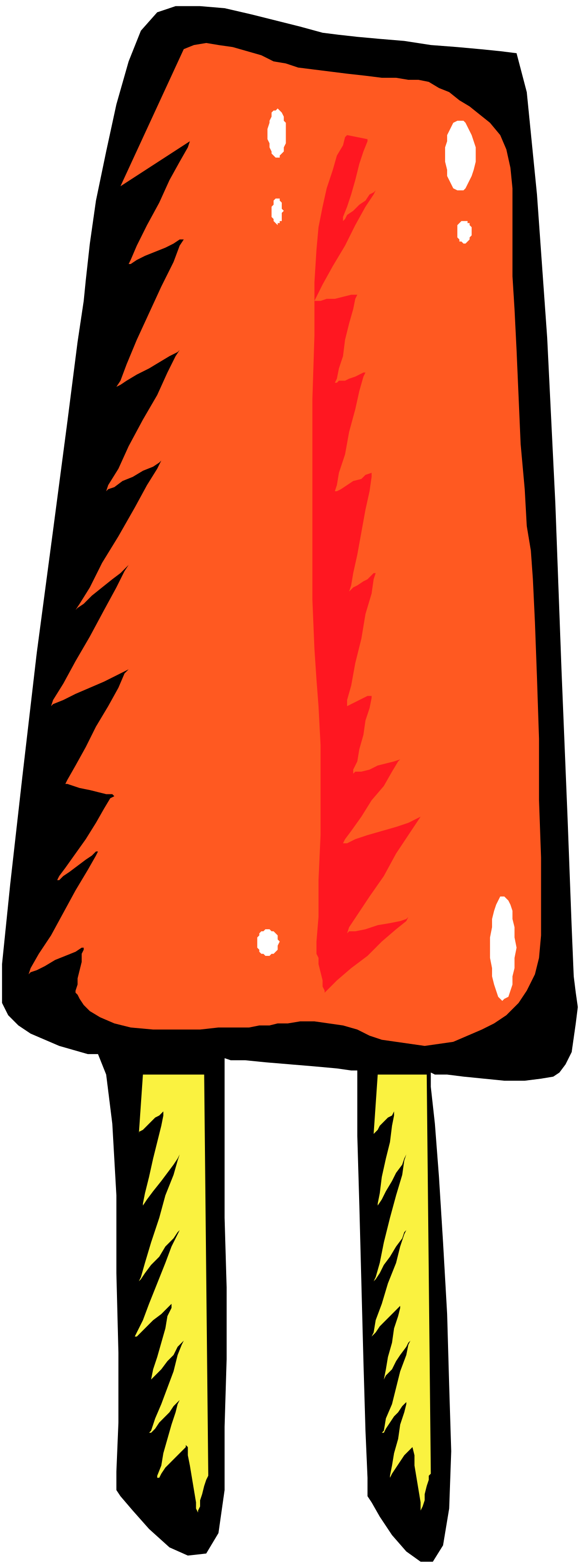 a red and yellow ice with a yellow sticker clip art png transparent Red and Yellow Ice Pop Clipart with Fun Yellow Sticker