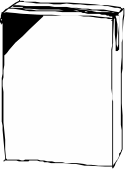 White Box with Black Outline Clipart for Versatile Applications