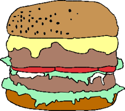 Hamburger Delight: A Big Hamburger Clipart for Delicious Designs