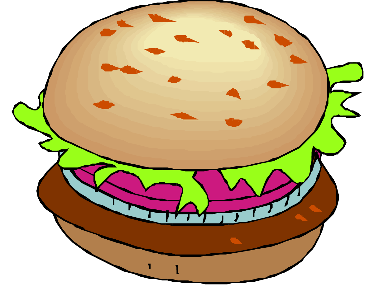 Juicy Hamburger Clipart - A Meat Lover's Delight