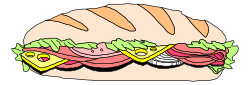 Delicious Sandwich Clipart with Lettuce and Tomatoes