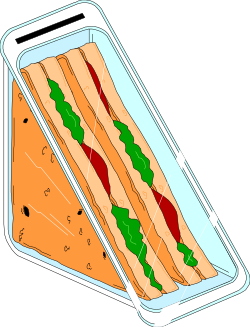 Sandwich in a Container Clipart - Delicious and Fresh Food Visuals