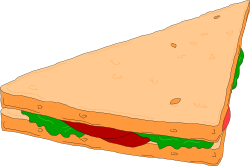 Missing Slice Sandwich Clipart - Deliciously Fun Food Illustration