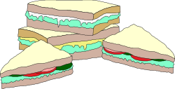 Delicious Sandwich Clipart with Various Toppings