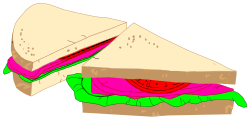 Sandwich Delight: Half-Cut Sandwich Clipart for Your Projects