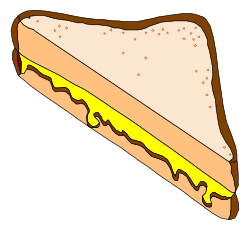 Cheese Mustard Sandwich Clipart - Perfect for Cooking and Food Projects