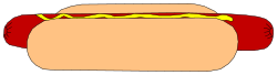 Hot Dog Clipart with Bun on Head - Fun and Whimsical Design
