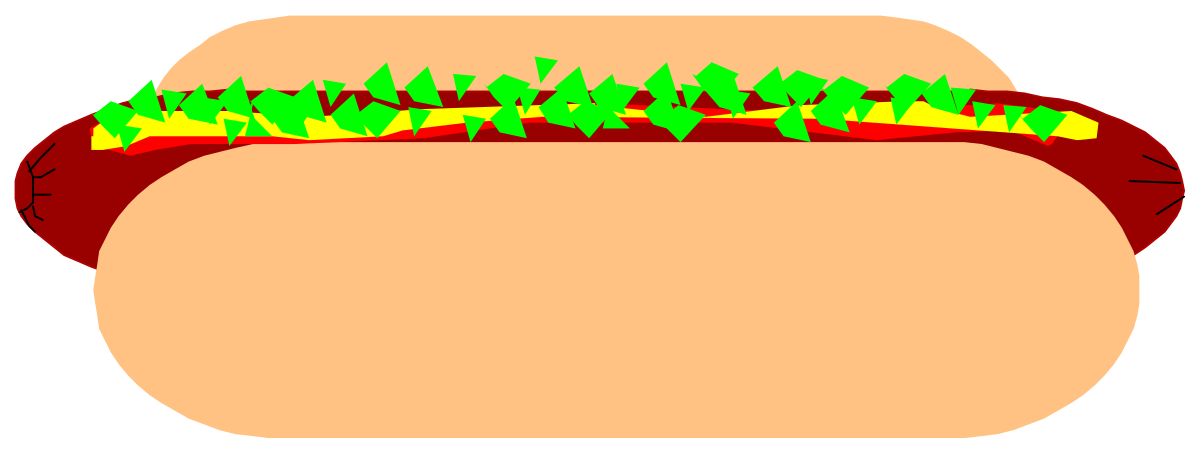 a hot dog with a hot dog on it ' s side clip art png transparent Hot Dog Clipart - Delicious Sausage on a Bun