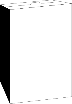 White Box on Black Background Clipart - Perfect for Modern Design
