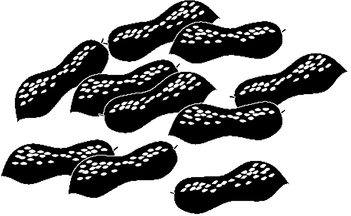 White Dots Pile on Black Background - Stunning Clipart Design