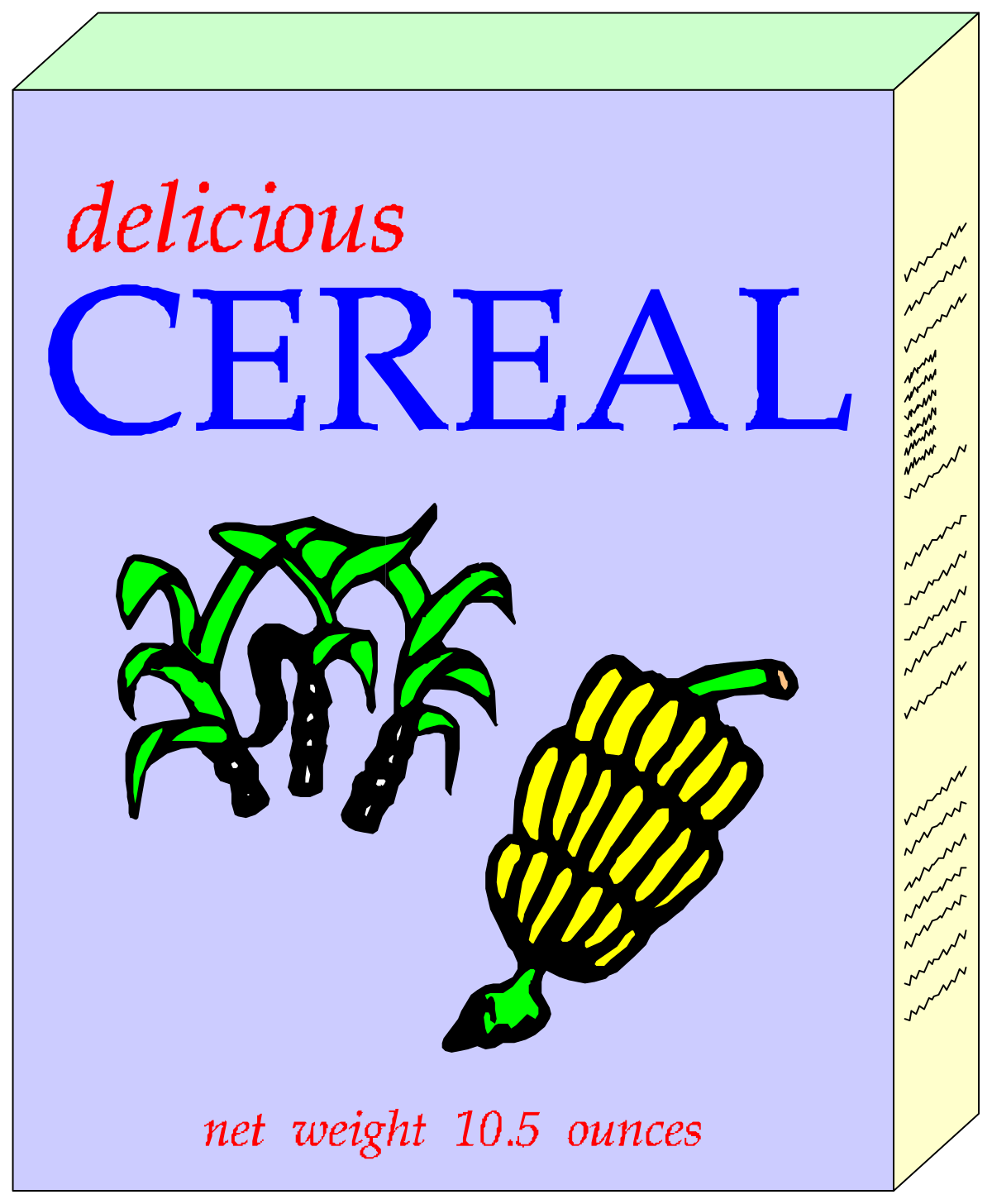 Cereal Box Featuring Adorable Bee Clipart