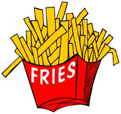 Red Box of Fries Clipart - Delicious Fast Food Delight