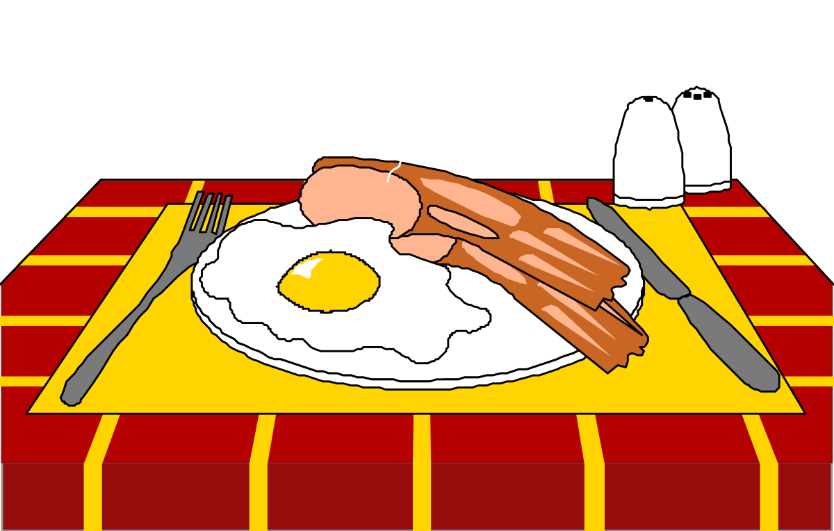Fried Egg on Plate and Fork Clipart for Delicious Breakfast Ideas