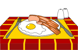 Fried Egg on Plate and Fork Clipart for Delicious Breakfast Ideas