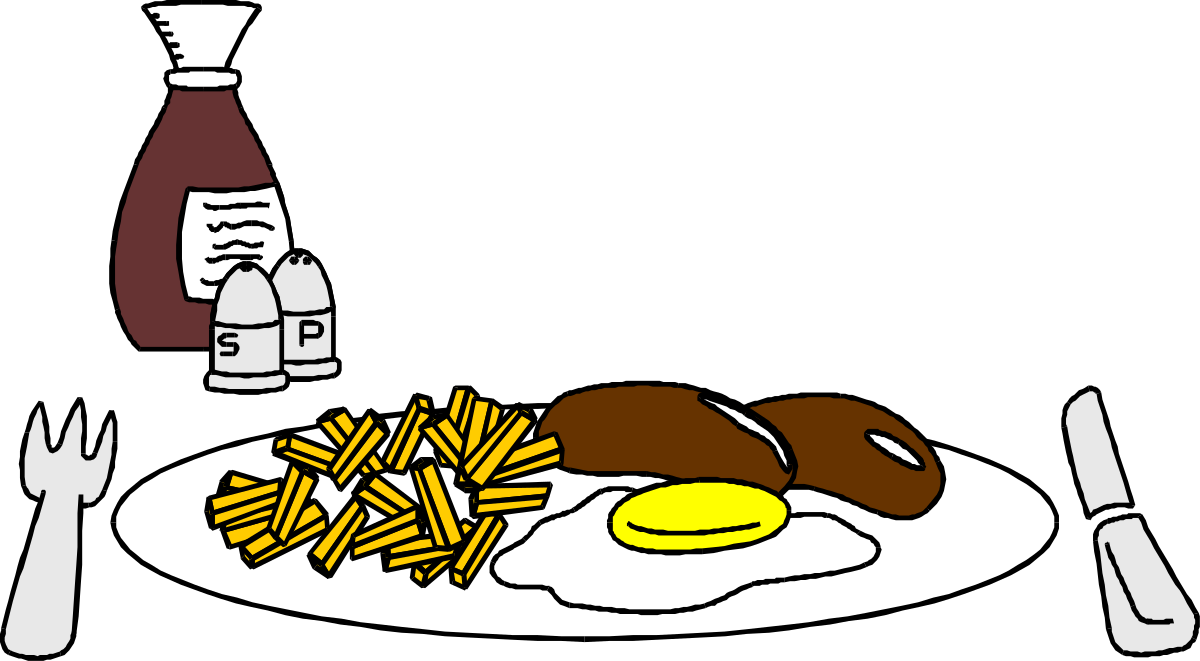 a plate of food with a bottle of wine and a knife clip art png transparent Delicious Food Plate with Wine Bottle and Knife Clipart