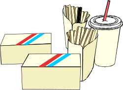 Fries Box and Drink Clipart - Delicious Fast Food Graphics