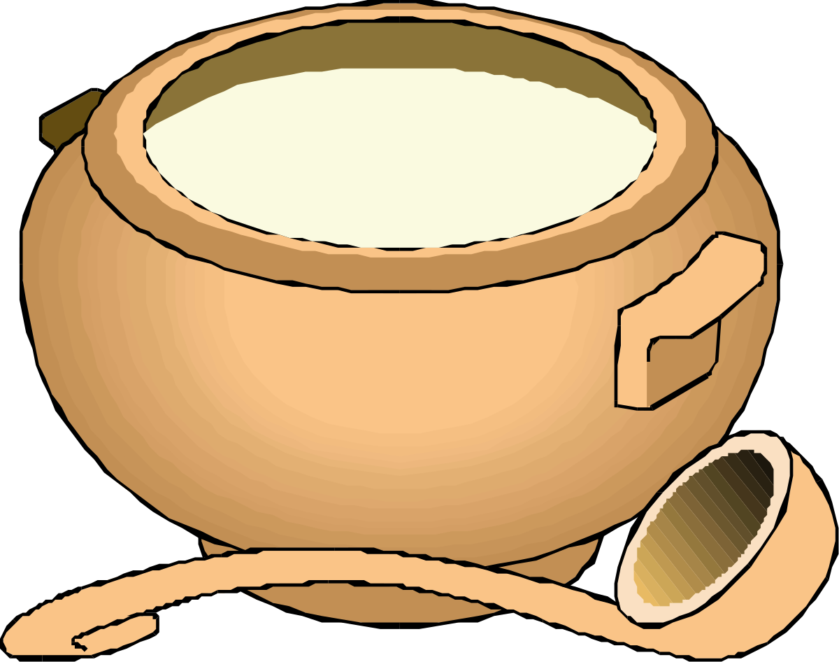 a pot of milk with a spoon clip art png transparent Milk Pot with Spoon Clipart - Perfect for Kitchen Illustrations
