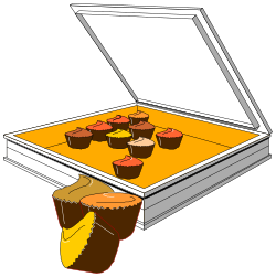 Cupcake Box Clipart: Delightful Treats Inside
