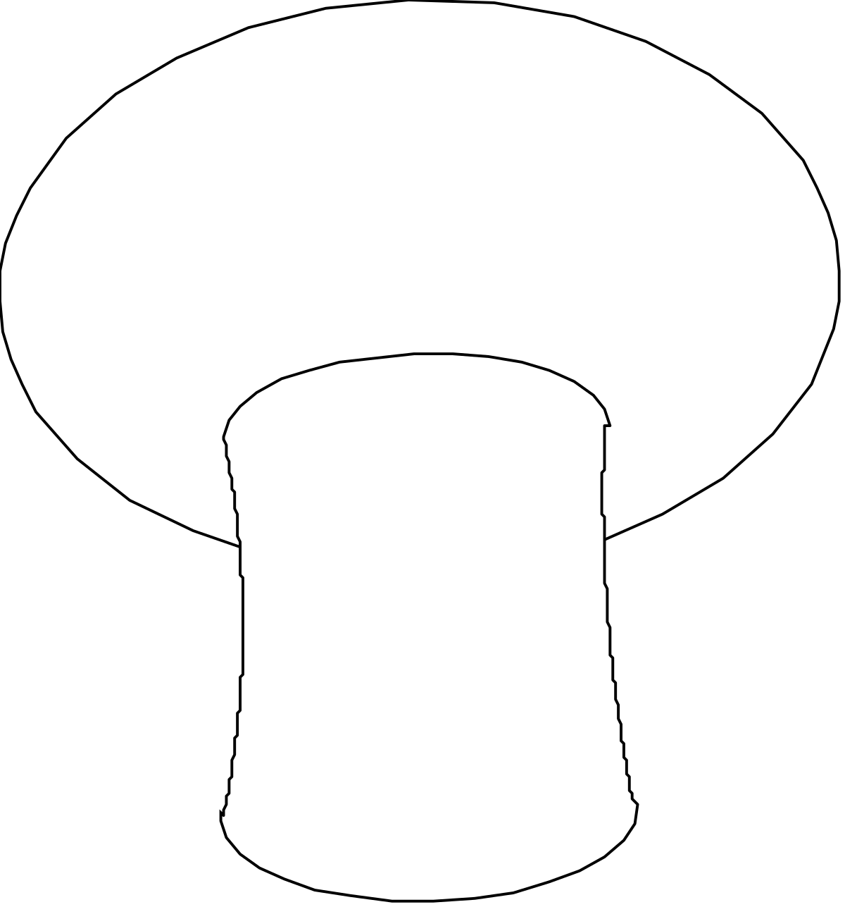 a white mushroom on a black background clip art png transparent White Mushroom on Black Background - Clipart