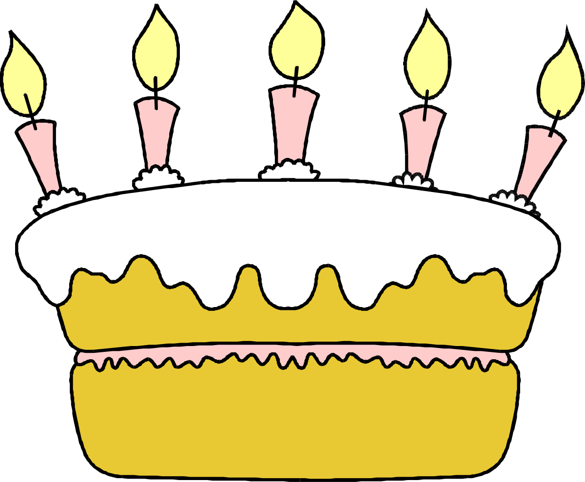a birthday cake with candles on top clip art png transparent Birthday Cake with Candles Clipart for Celebrations