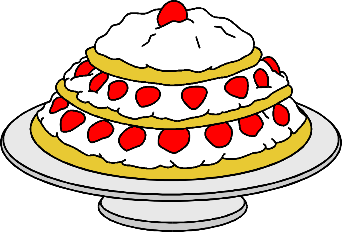 a cake with hearts on top clip art png transparent Cake with Hearts on Top - Delightful Clipart for All Occasions