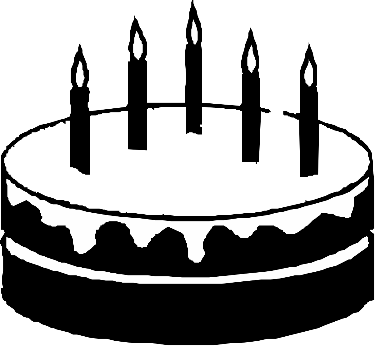 Smiling Face Clipart - Black and White Happy Expression