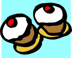 Donuts with Red Eyes Clipart - Playful and Whimsical Treats