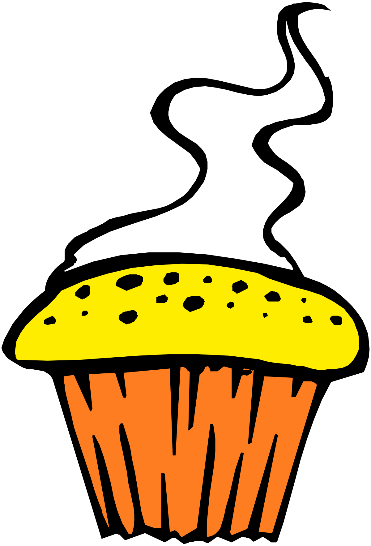 a cupcake with a white frosting on top clip art png transparent Cupcake Delight: Whimsical Pastelito with White Frosting Clipart