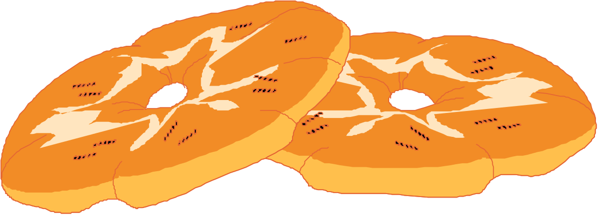 Bread Slice Clipart: Two Holey Bread Pieces for Creative Uses