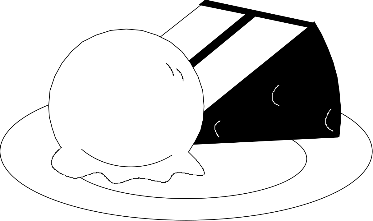 Delicious Cake Slice with Knife and Fork Clipart
