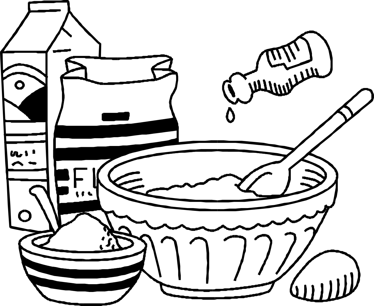 a bowl of cereal and a spoon of milk clip art png transparent Bowl of Cereal with Milk Clipart for Delicious Breakfast Scenes