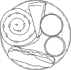 Plate with Eggs and Bacon: Delicious Breakfast Clipart