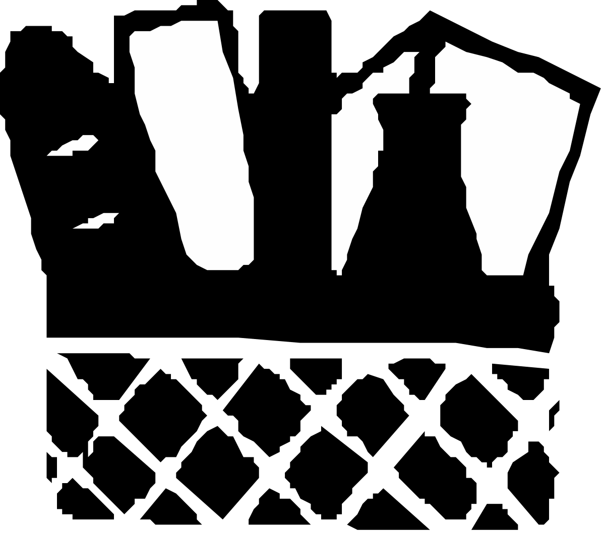Bearded Man Silhouette Clipart - Black and White Graphic