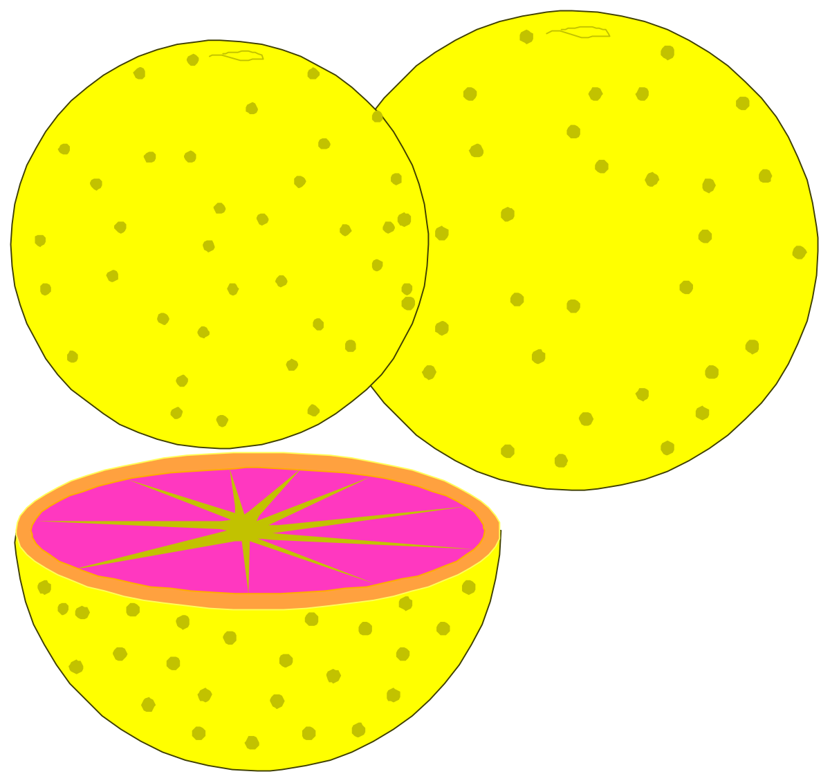 Yellow and Pink Cells Clipart - Vibrant Biological Illustrations