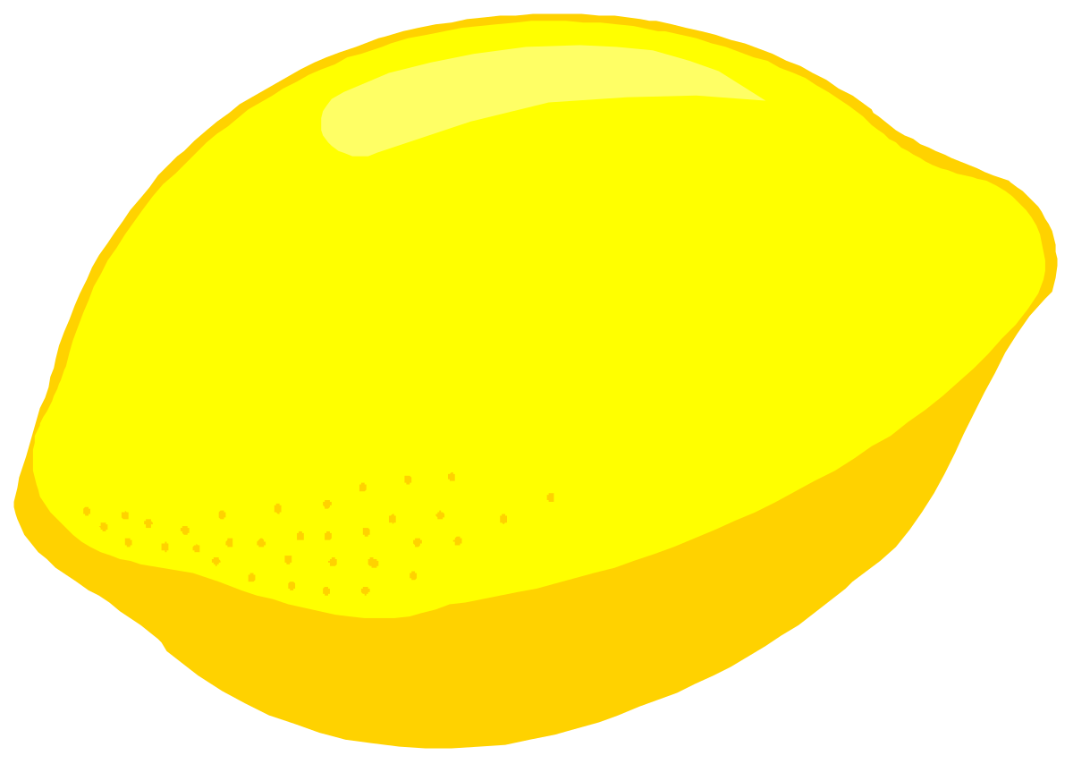 Lemon on Black Background - Vibrant Clipart for Dynamic Designs