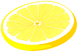 Lemon Half Clipart: Fresh Citrus Slice for Culinary Designs