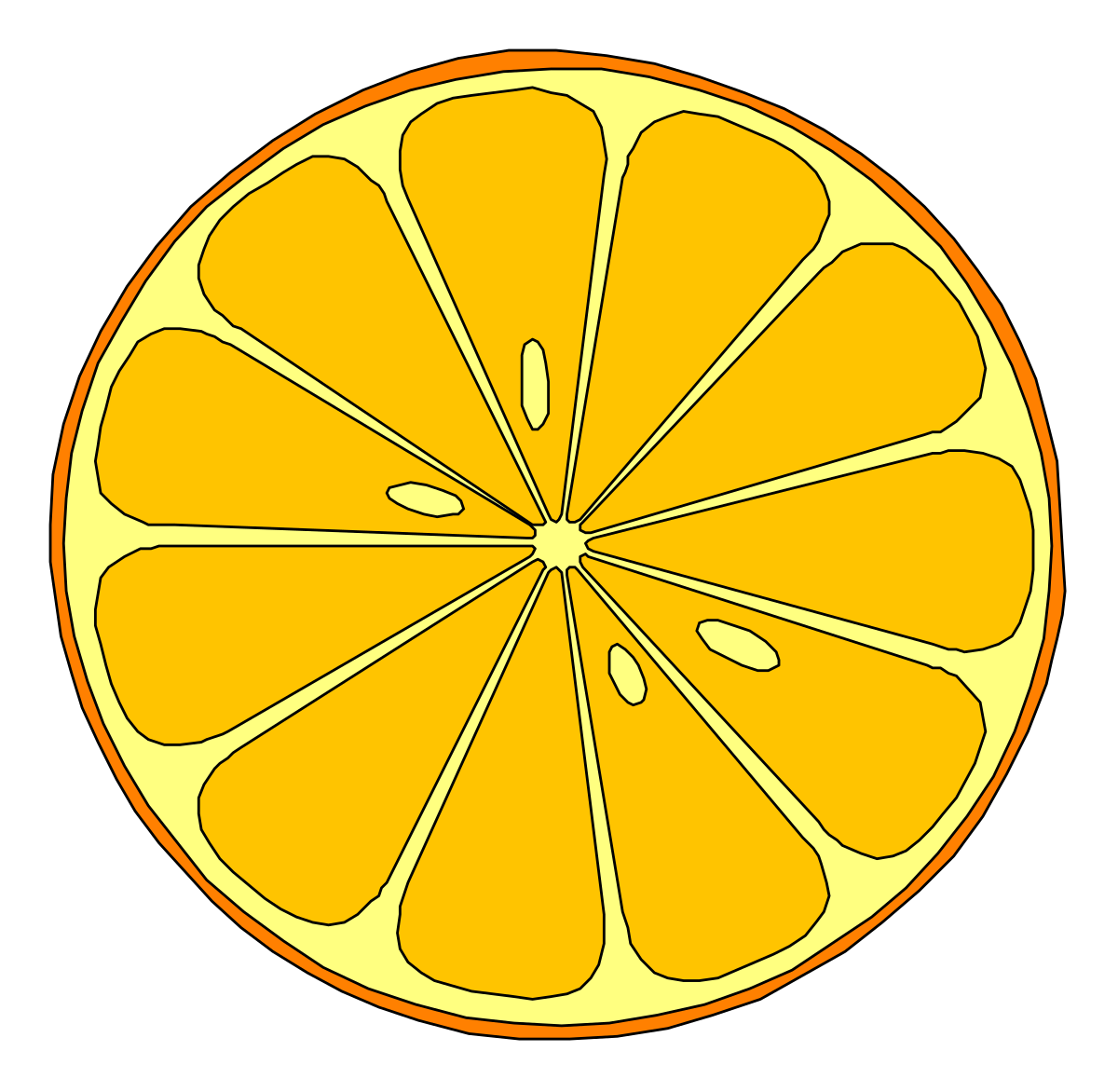 Orange Slice Clipart: Fresh and Vibrant Citrus Illustration
