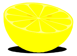Lemon on Black Background - Stunning Clipart for Your Projects