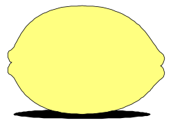 Lemon Clipart: Bright Yellow Citrus on Black Background