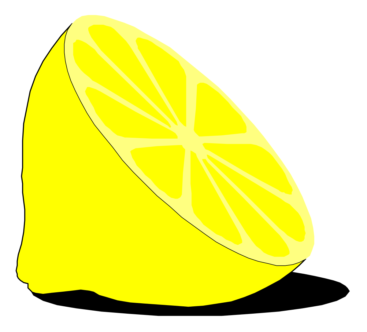 a lemon on a black background clip art png transparent Fresh Lemon on Black Background Clipart
