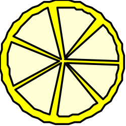 Lemon Slice Clipart - Bright Yellow Citrus Design