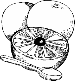 Lemon Slice and Knife Clipart for Culinary Creations