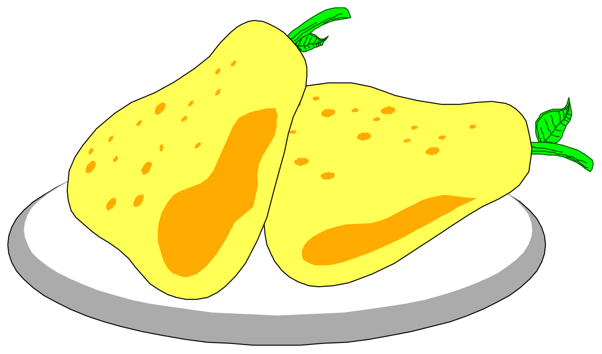 Bread Plate Clipart: Two Fresh Loaves on a White Plate