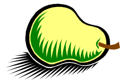 Green Apple with Leaf Clipart - Fresh and Vibrant Fruit Illustration