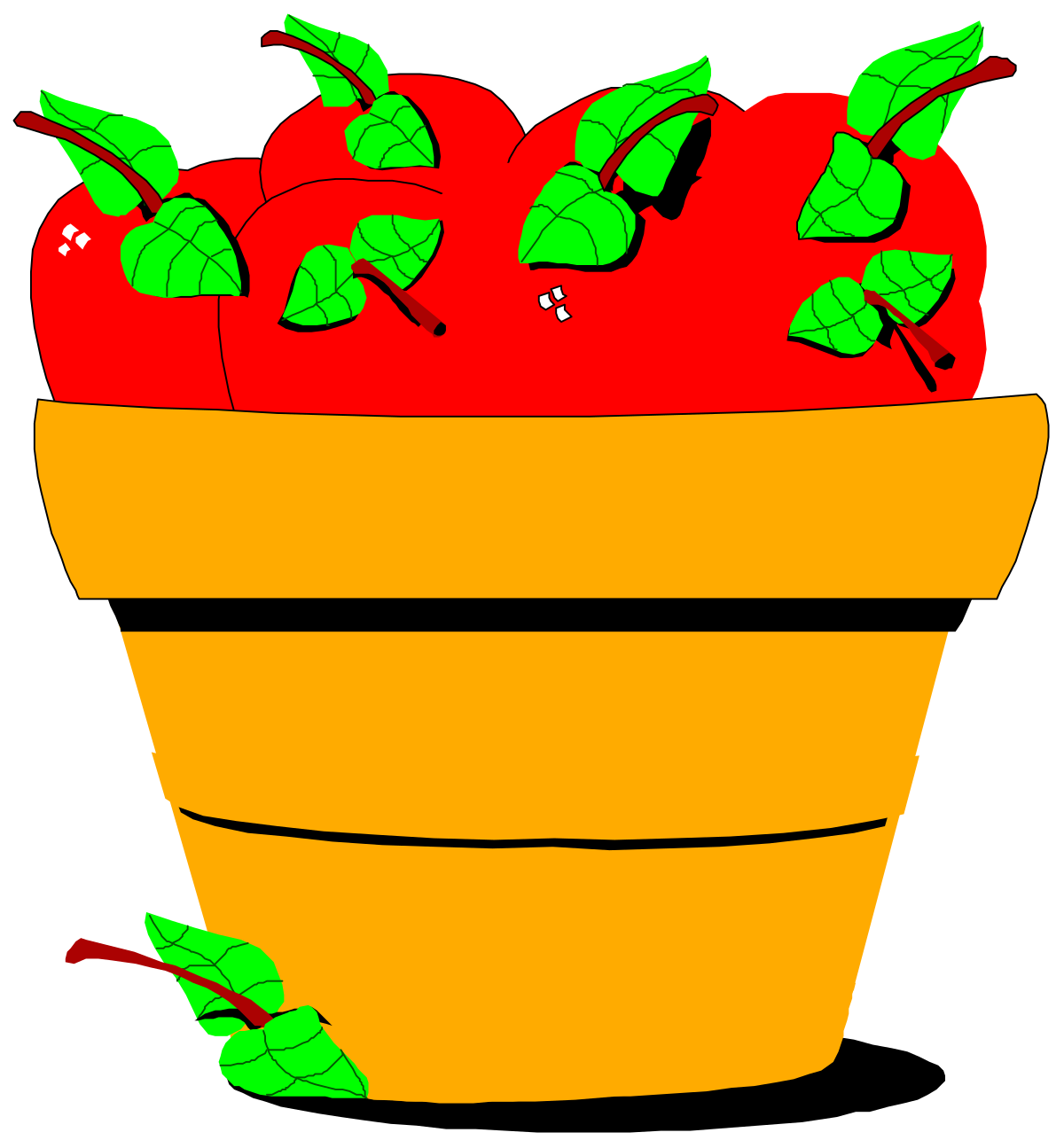 Basket of Apples Clipart - Fresh and Juicy Fruits for Your Projects