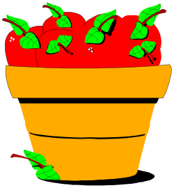 Basket of Apples Clipart - Fresh and Juicy Fruits for Your Projects