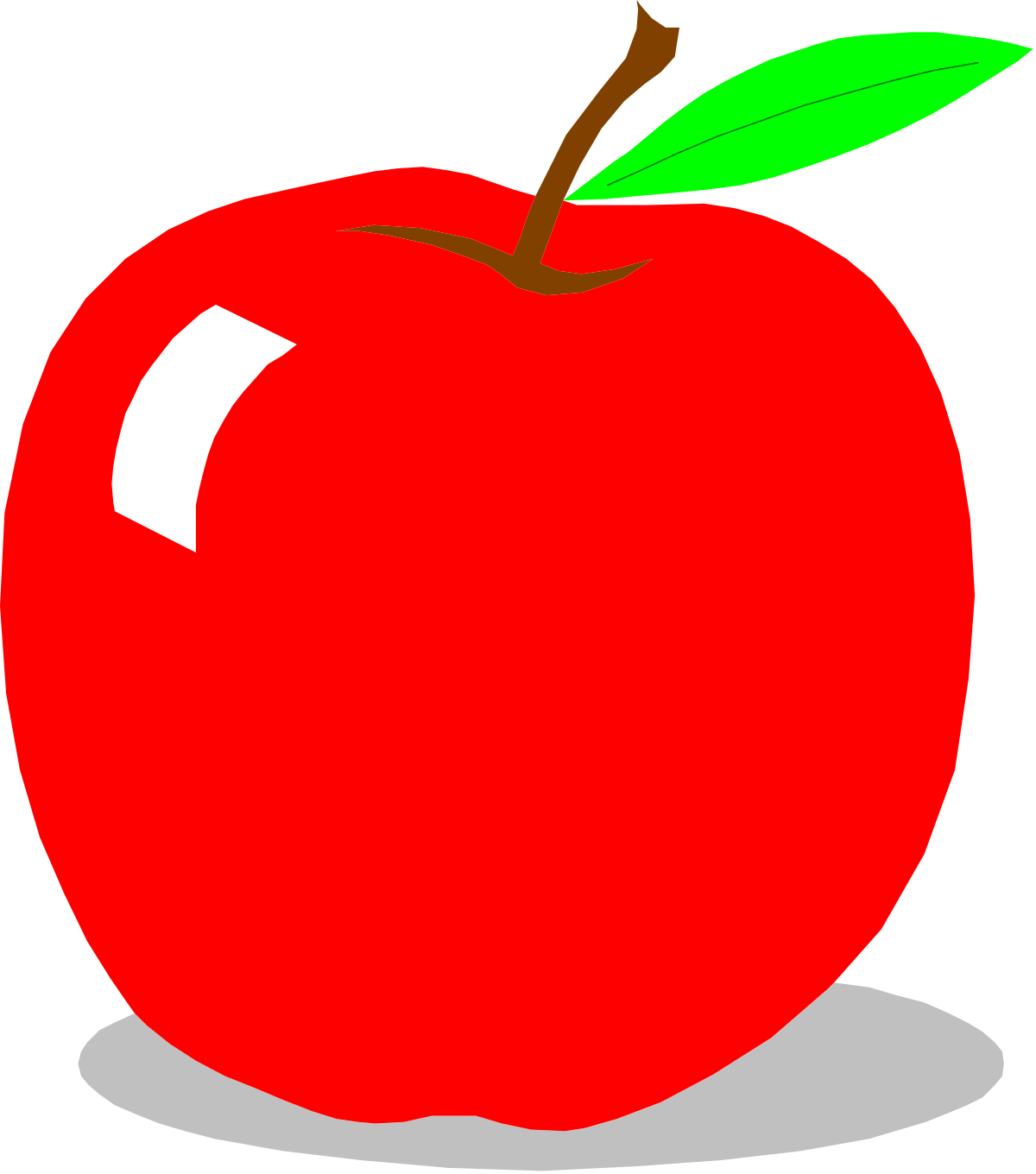 an apple with a leaf on top clip art png transparent Apple with Leaf Clipart - Fresh and Vibrant Fruit Illustrations
