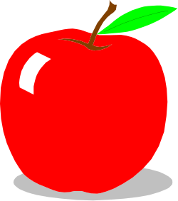 Apple with Leaf Clipart - Fresh and Vibrant Fruit Illustrations