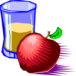 Juice Glass and Apple Clipart - Fresh and Vibrant Illustrations